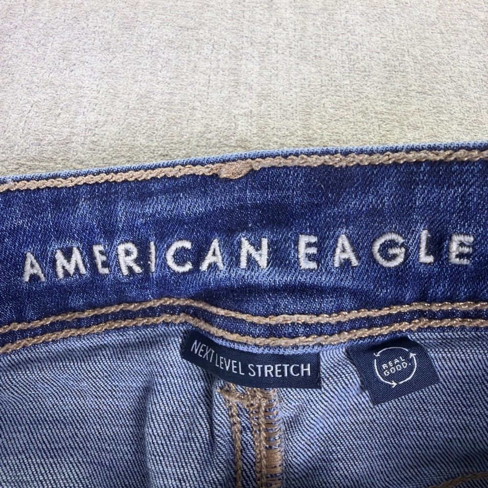 American Eagle Jeans Women Size 8R Kick Boot Next Level Stretch Cowgirl Flare - Picture 4 of 16